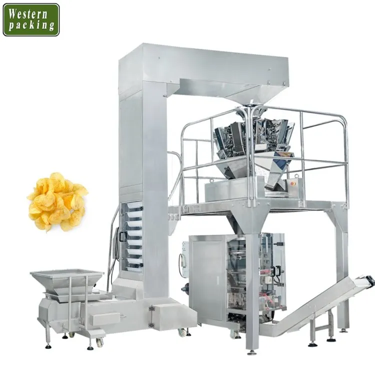 Máquina de embalagem vertical de batatas fritas