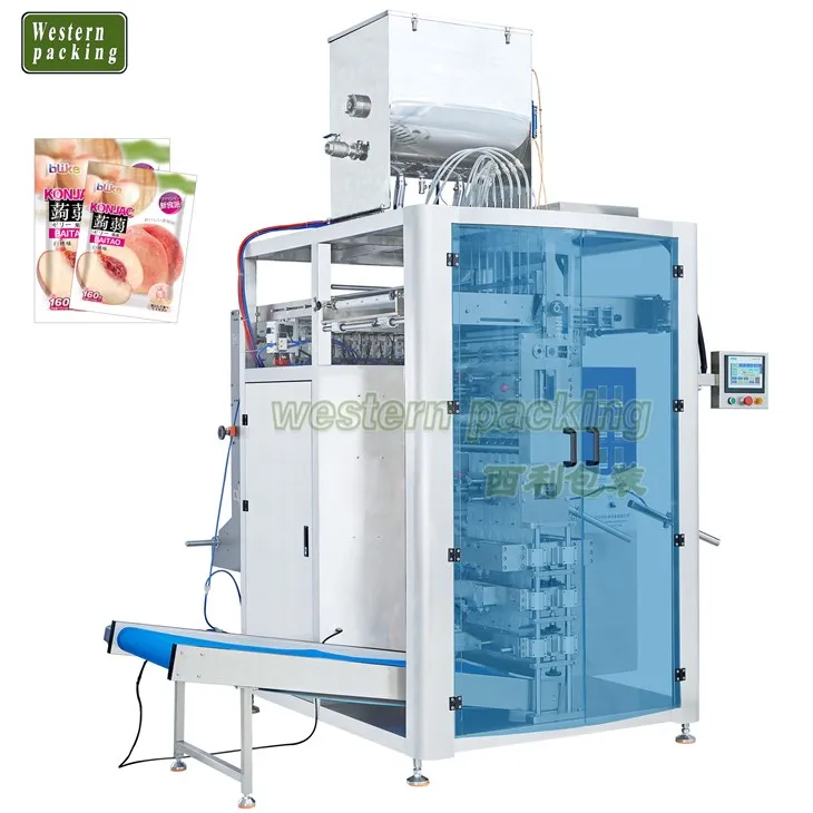 Máquina de embalagem com selagem de 4 lados