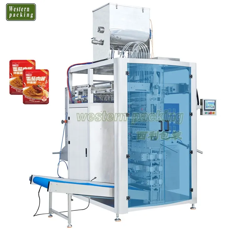 Máquina de embalagem de sachês de molho de tomate