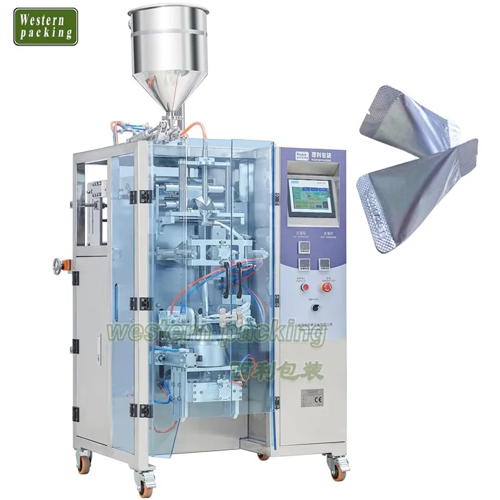Máquina de embalagem em formato de pirâmide para pequenas empresas