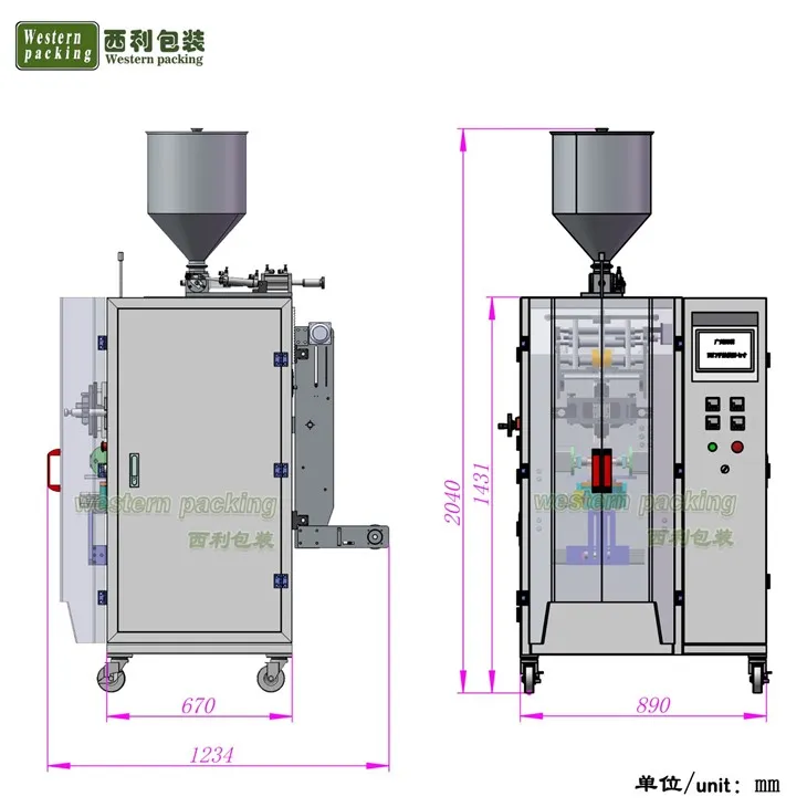 sachet packing machine tomato sauce filling honey