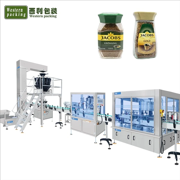 Máquina de enchimento de café instantâneo liofilizado