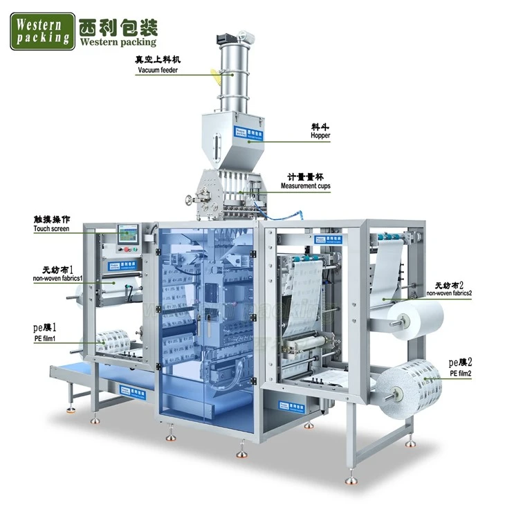 Meat absorbent pad machine