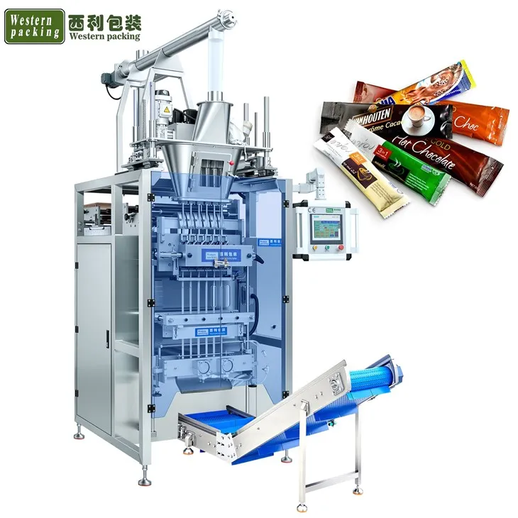 Máquina de embalagem multilane de sachê de pó