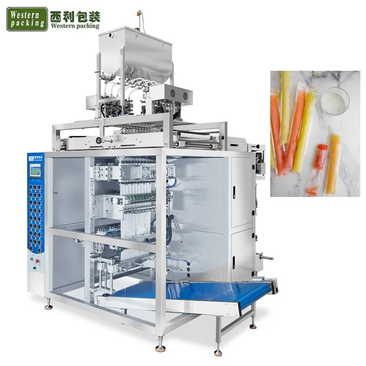 Máquina embaladora de picolés-de várias pistas