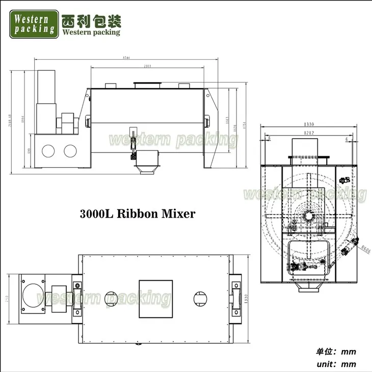 horizontal mixer powder detergent
