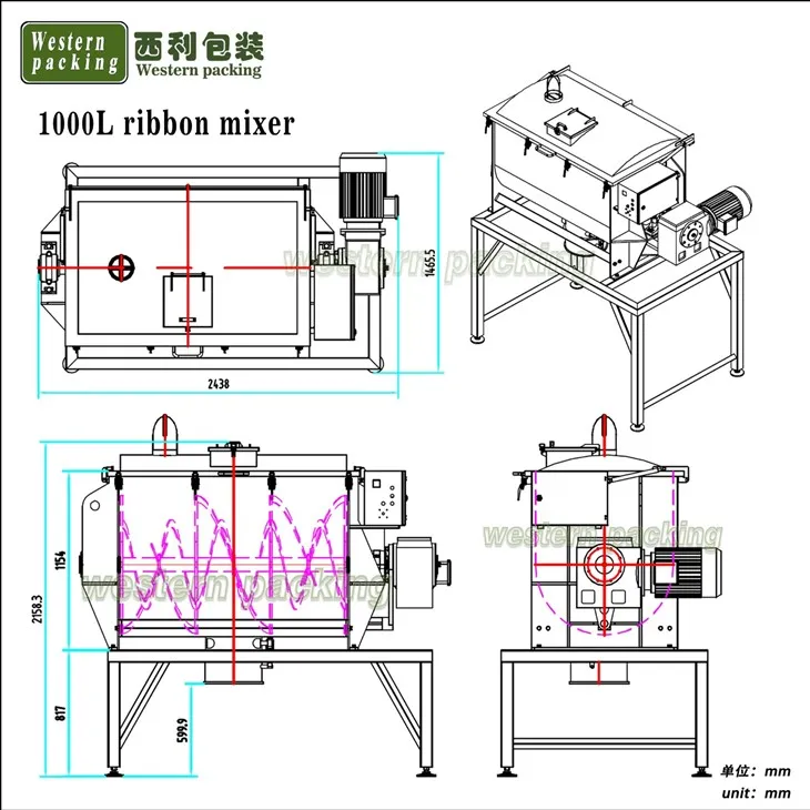 small ribbon blender  powder mixer