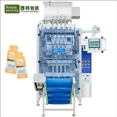 Máquina de embalagem de gel energético esportivo multipista sachê